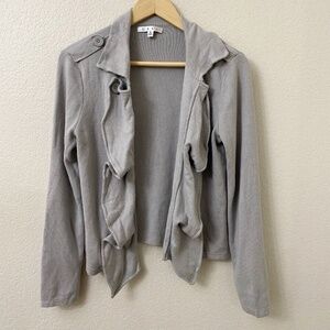Cabi Gigi Sweater Cardigan Size Small Gray Cascading Style 166